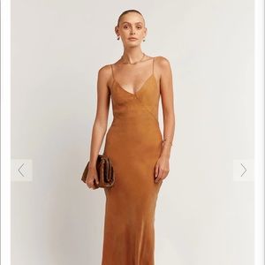 Pelly Turmeric slip midi dress DISSH